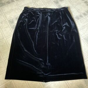 R&K Evening Skirt Size 10 Black Velvet Glam fairy Whimsigoth 90's Vintage Chic